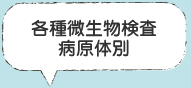 各種微生物検査　病原体別